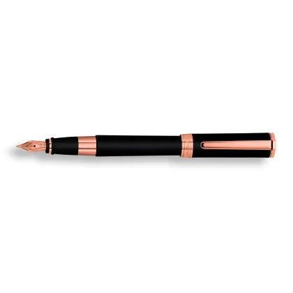 Picture Stylish fountain pen with rose gold finish - Aurora