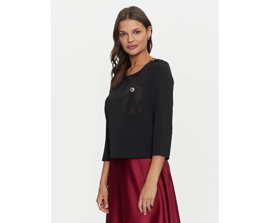 obrazek 1 Rinascimento Bluzka CFC0119904003 Czarny Regular Fit