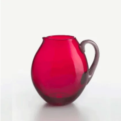 Zdjęcie Szklany czerwony dzbanek włoskie Murano