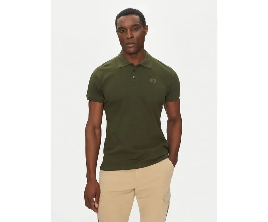 obrazek 1 Alpha Industries Polo X-Fit 136600 Zielony Regular Fit