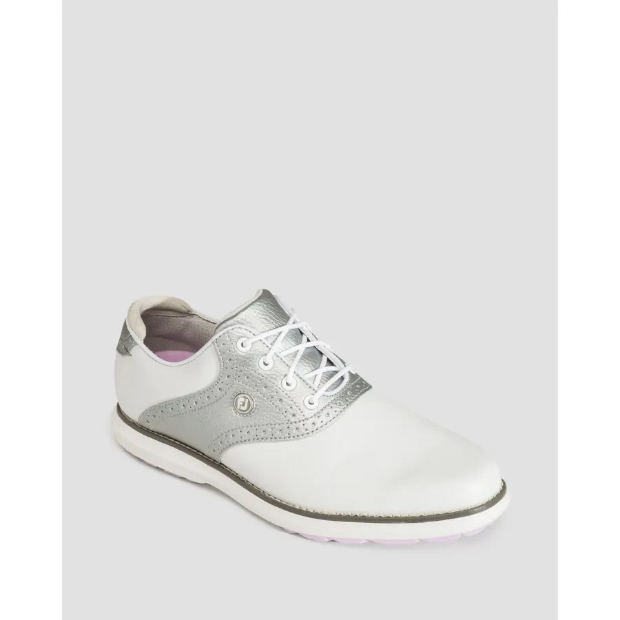 obrazek 1 Biało-szare Buty Golfowe Damskie Footjoy Wn Fj Traditions Spikeless FootJoy