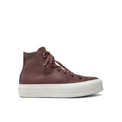 Zdjęcie Converse Trampki Chuck Taylor All Star Lift Platform Water Repellent Leather A10362C Brązowy