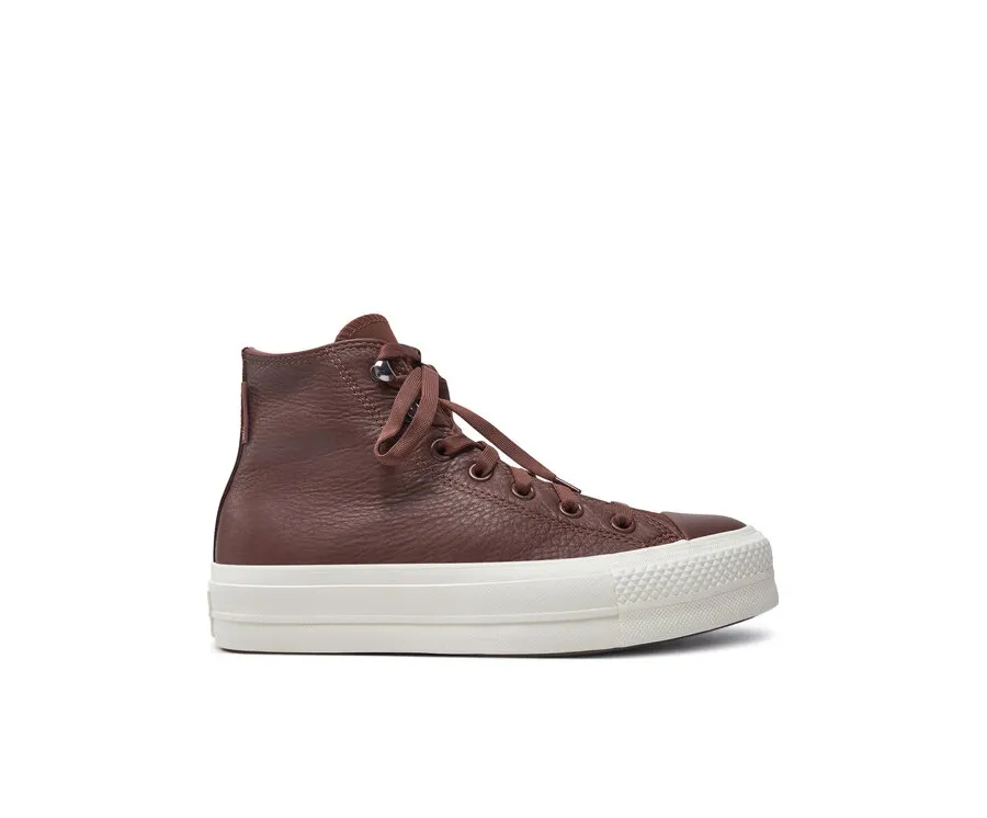 obrazek 1 Converse Trampki Chuck Taylor All Star Lift Platform Water Repellent Leather A10362C Brązowy