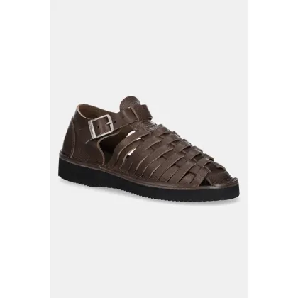 Zdjęcie Fracap sandały skórzane Sandals damskie kolor brązowy D025