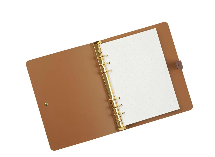 obrazek 3 Bordowy segregator A5 16,5х25 cm wykonany z naturalnej skóry