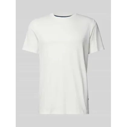 Zdjęcie T-shirt z prążkowanym okrągłym dekoltem