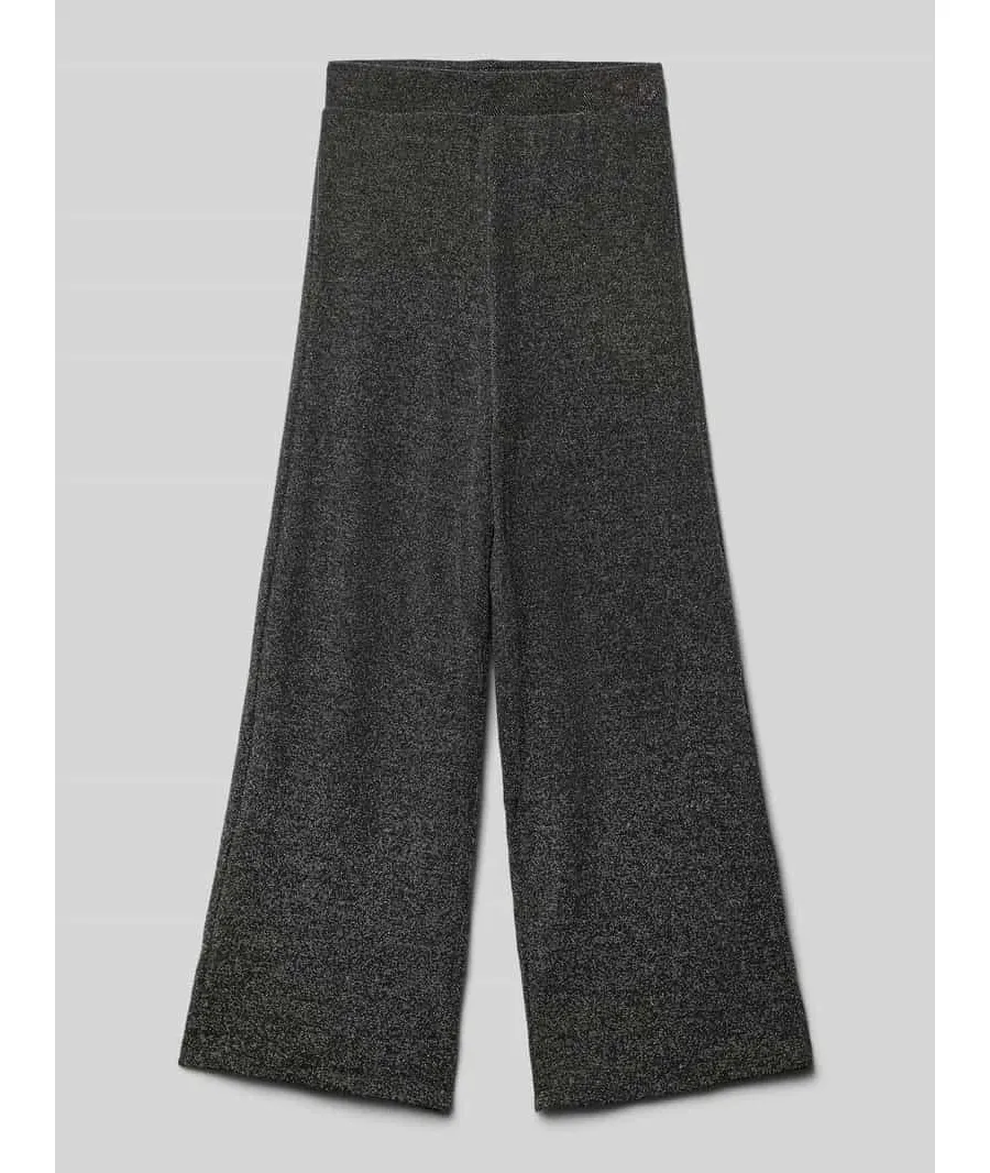 obrazek 1 Spodnie o kroju regular fit z szeroką nogawką i elastycznym pasem model ‘QUEEN’