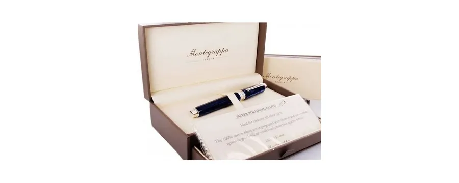 obrazek 5 Blue Celluloid Pióro Kulkowe Emblema Montegrappa