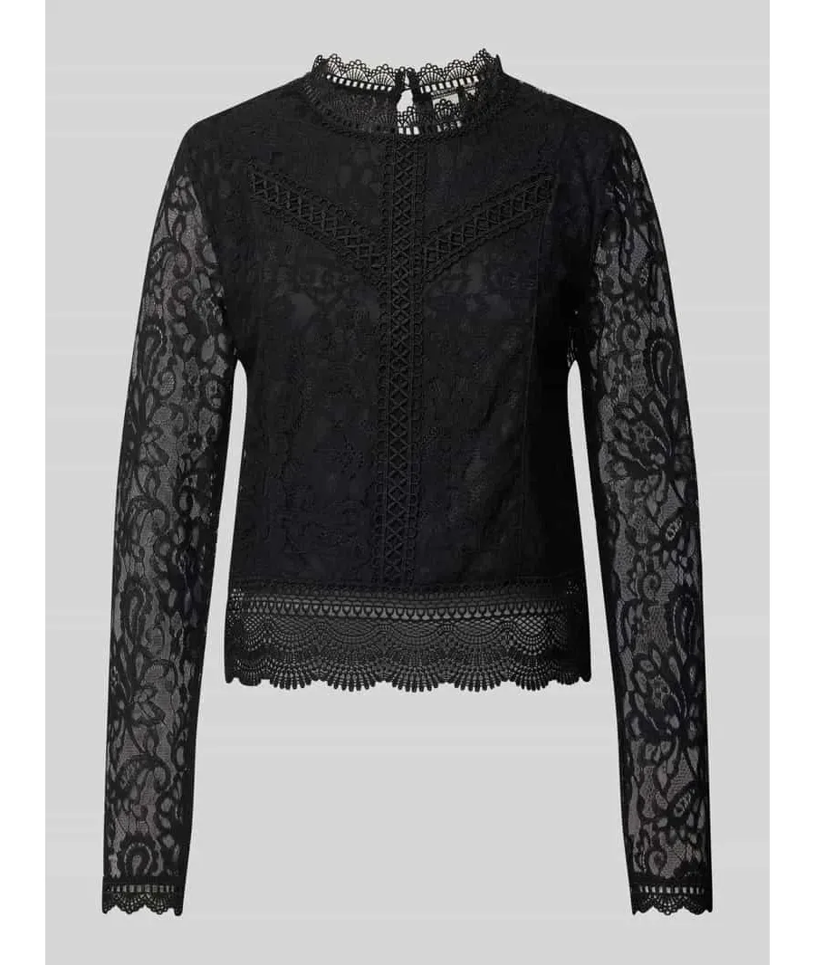 obrazek 1 Top z koronki o kroju regular fit ze stójką model ‘NEW KARO’