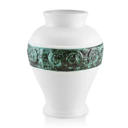 Picture Ceramic amphora vase with Greek ornament - Ahura