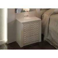 Picture Traditional wooden bedside table with drawers - Brummel