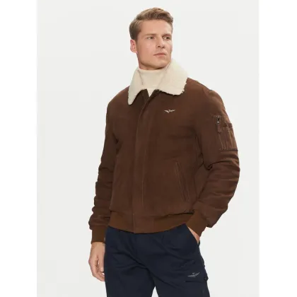 Zdjęcie Aeronautica Militare Kurtka z imitacji skóry 242PN948PL248 Brązowy Regular Fit