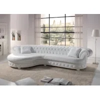 Zdjęcie Luksusowa, skórzana, siedmio-osobowa sofa do salonu chesterfield