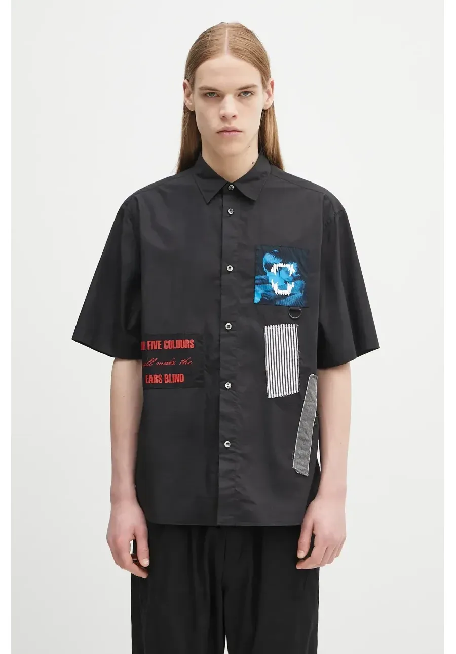 obrazek 1 Undercover koszula Shirt męska kolor czarny relaxed z kołnierzykiem klasycznym UP1E4407.1