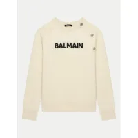 Zdjęcie Balmain Sweter BV9B00-Z2409 Écru Regular Fit