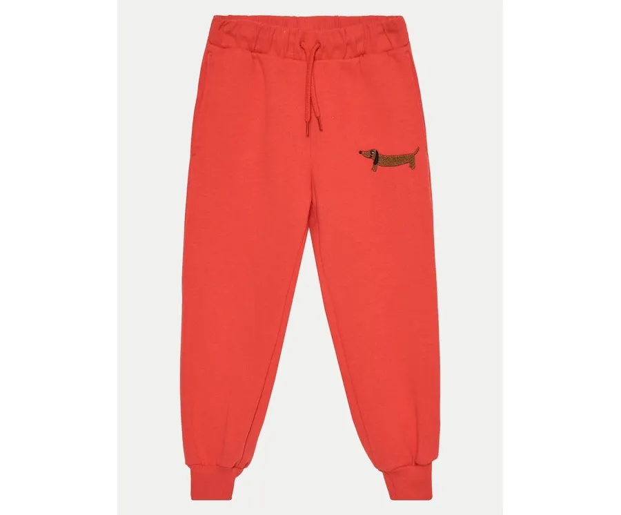 obrazek 1 Mini Rodini Spodnie dresowe Dog 2473012342 Czerwony Regular Fit MINI RODINI