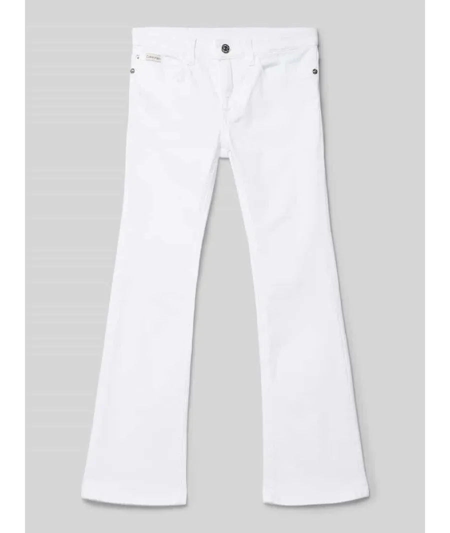 obrazek 1 Calvin Klein Jeans Jeansy IG0IG02840 Biały Flare Fit