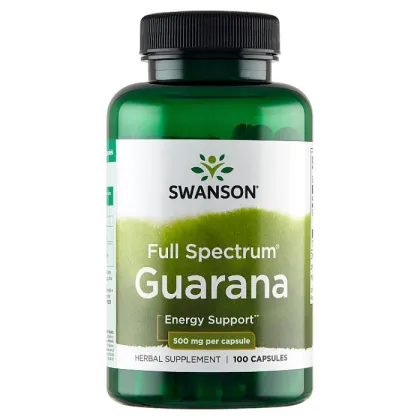 Zdjęcie Swanson Guarana 500 mg Preparat wspierający witalność Kapsułki