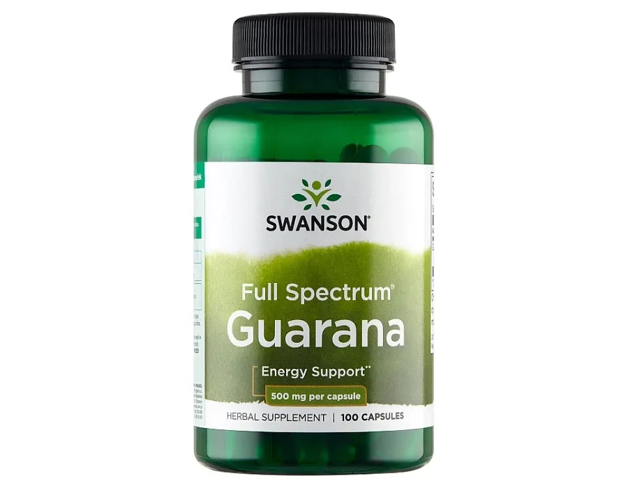 obrazek 1 Swanson Guarana 500 mg Preparat wspierający witalność Kapsułki