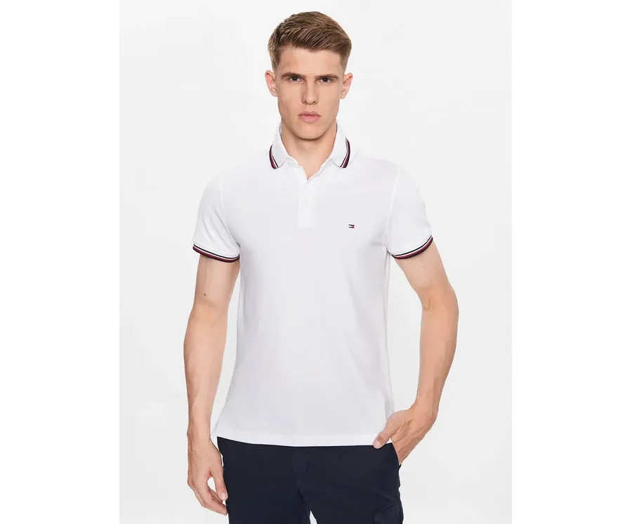 obrazek 1 Tommy Hilfiger Polo 1985 MW0MW30750 Biały Slim Fit