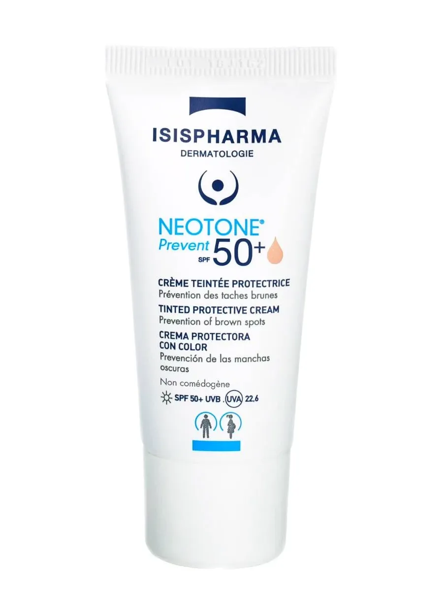 obrazek 1 Isispharma Neotone Prevent SPF50+ - Ochronny krem tonujący jasne zabarwienie 30ml Light 30 ml