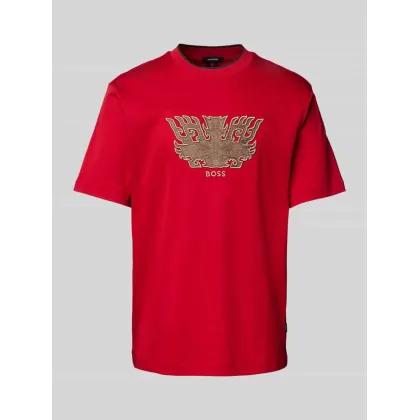 Zdjęcie T-shirt z wyhaftowanym motywem i logo model ‘Taut’