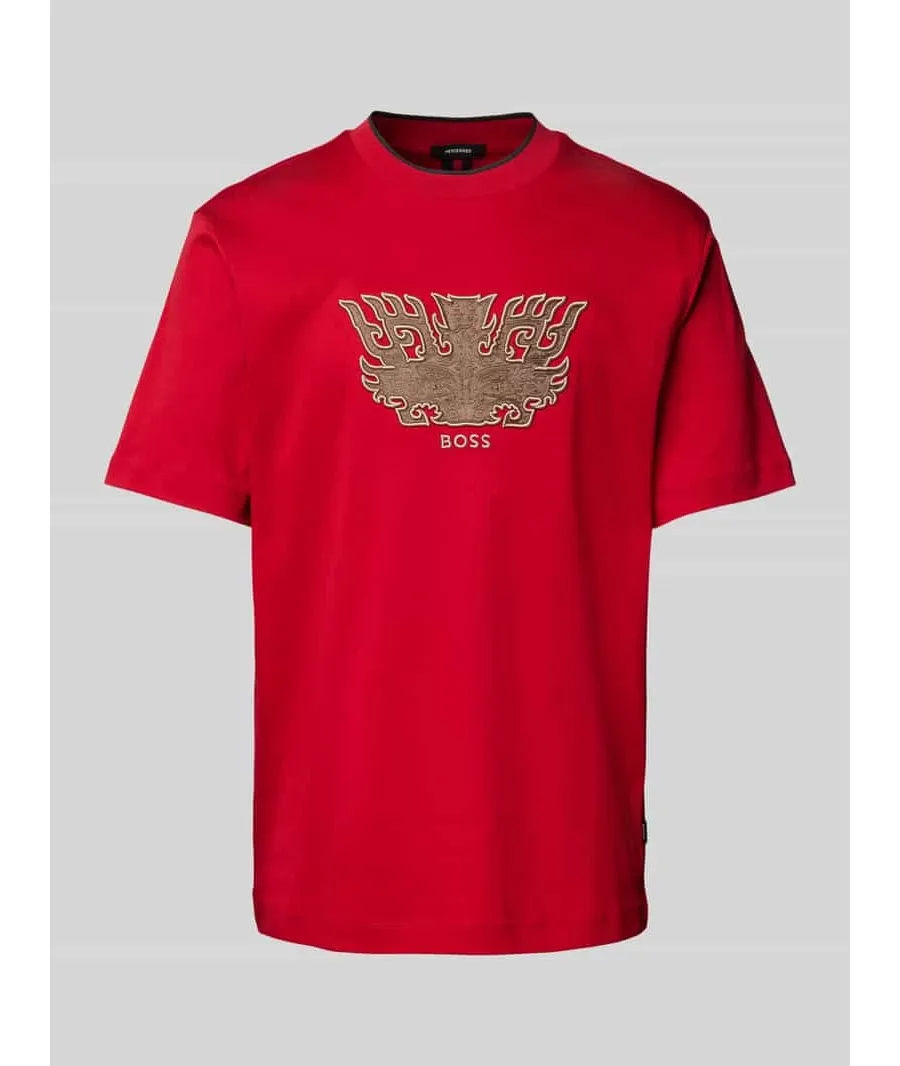 obrazek 1 T-shirt z wyhaftowanym motywem i logo model ‘Taut’