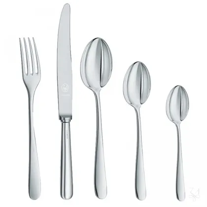 Zdjęcie Piękny stylowy 88-elementowy komplet sztućców w skrzynce - Zaramella Argenti