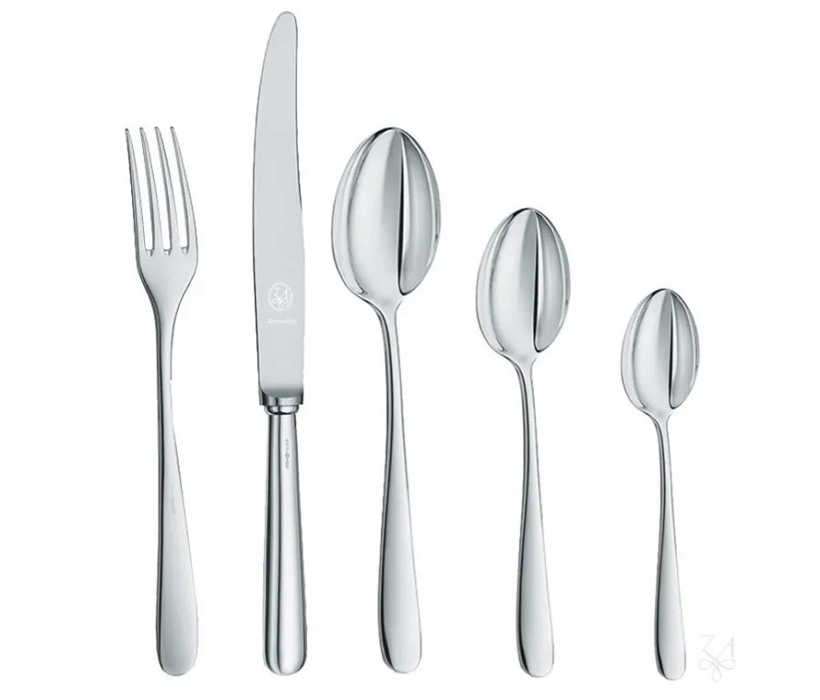 obrazek 1 Piękny stylowy 88-elementowy komplet sztućców w skrzynce - Zaramella Argenti