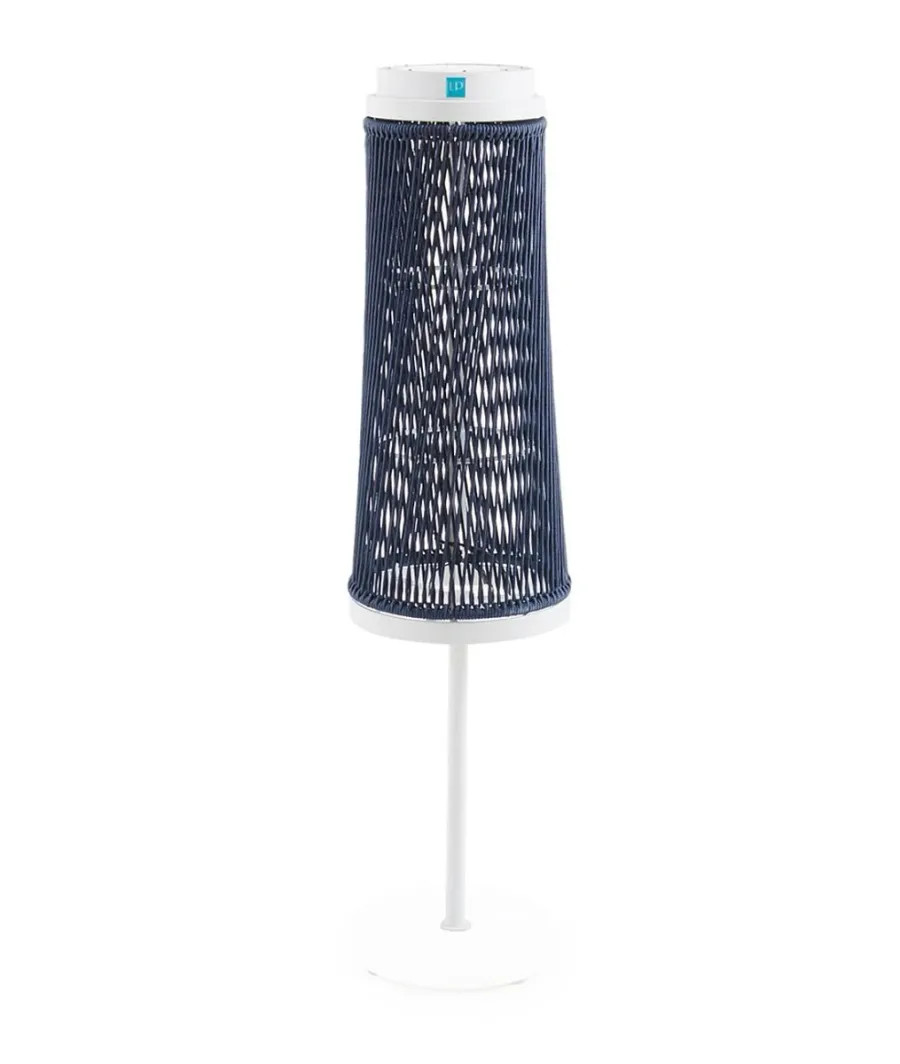 obrazek 1 Wyjątkowa lampa solarna z białego aluminium do ogrodu i na taras