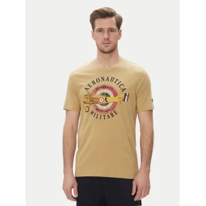 Zdjęcie Aeronautica Militare T-Shirt 251TS2414J641 Beżowy Regular Fit