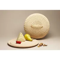 Picture Wooden cheese container with a wicker lid