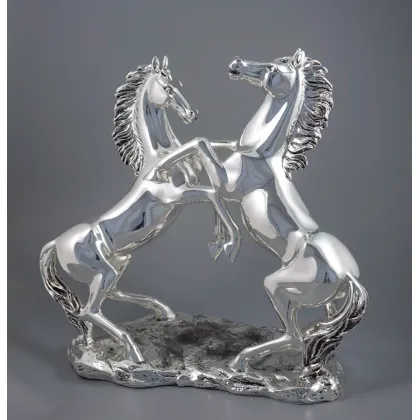 Zdjęcie Luksusowy model pary koni idealny do dekoracji salonu - ArtBe