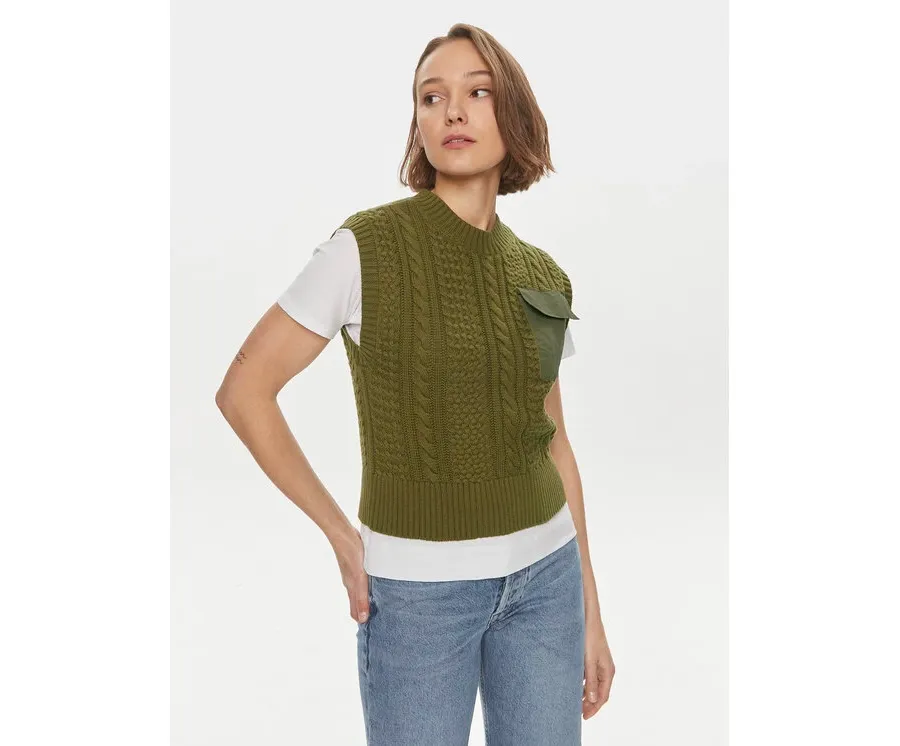 obrazek 1 Gestuz Sweter Carla 10906271 Zielony Regular Fit