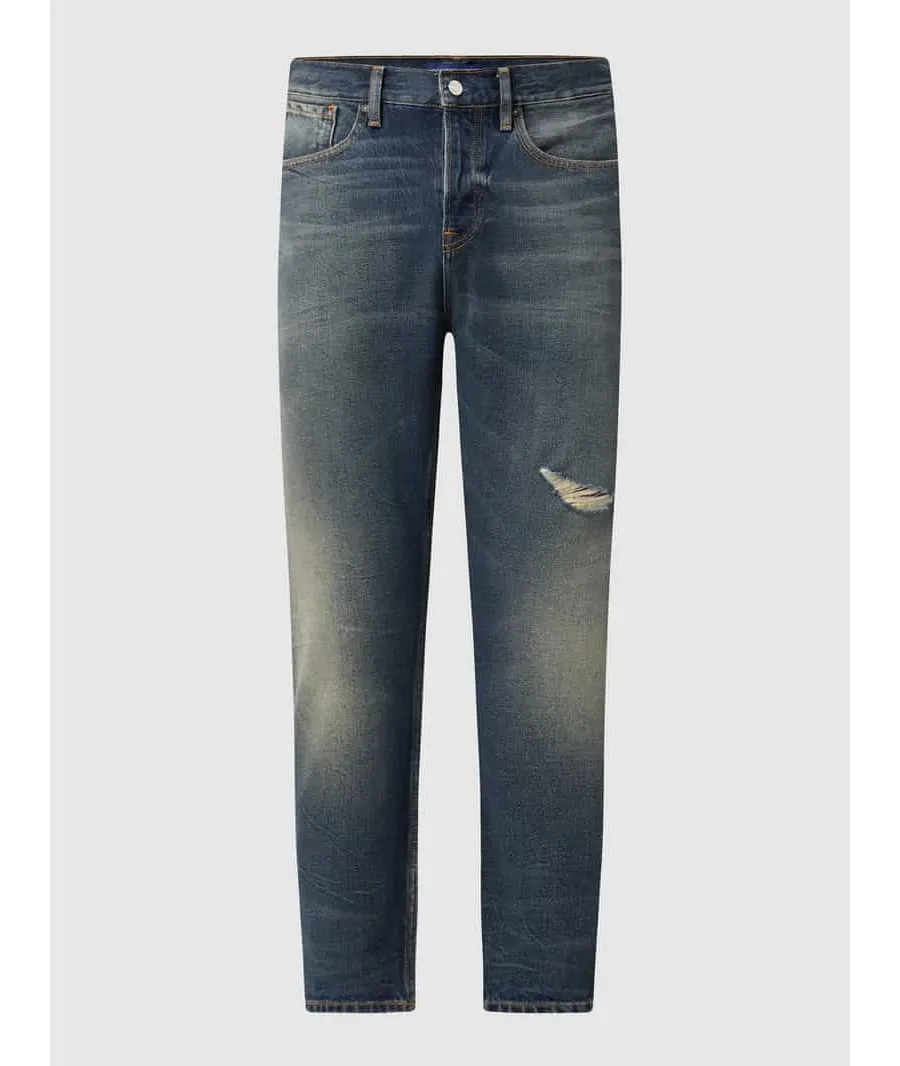 obrazek 1 Jeansy o kroju loose tapered fit z bawełny model ‘Dean’