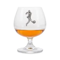 Picture Crystal brandy glass - a gift for a football lover