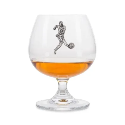 Zdjęcie Kryształowy kieliszek do brandy - prezent dla miłośnika piłki nożnej