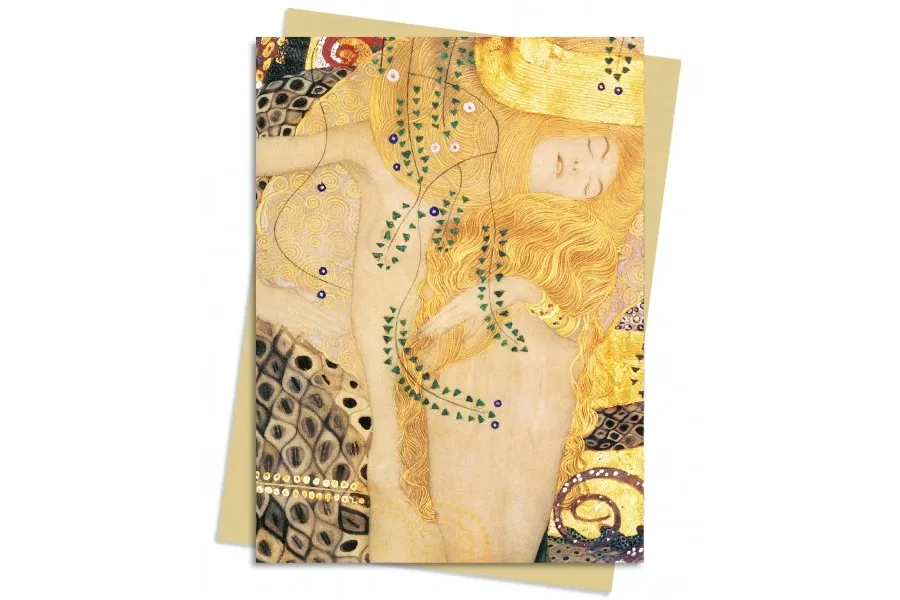 obrazek 1 Pakiet kartek na życzenia (Gustav Klimt: Węże wodne I) - Flame Tree Publishing