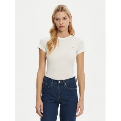 Zdjęcie Tommy Jeans T-Shirt DW0DW20459 Biały Slim Fit