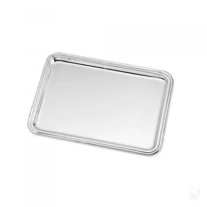 Zdjęcie Stylowa srebrna taca Inglese 32×25 cm bez rączek - Zaramella Argenti