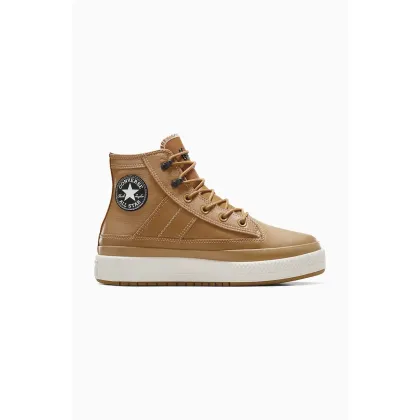 Zdjęcie Converse sneakersy skórzane Chuck Taylor All Star Equip Waterproof kolor brązowy A08556C