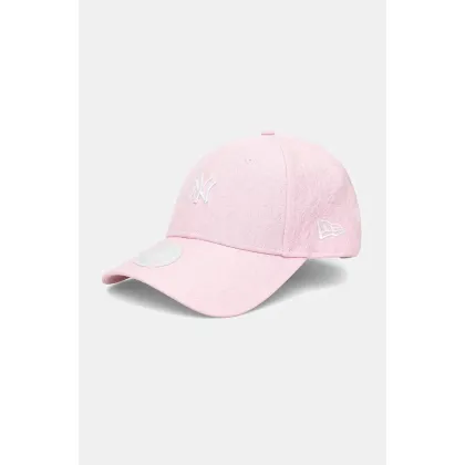 Zdjęcie New Era czapka z daszkiem JACQUARD 9FORTY® NEW YORK YANKEES kolor różowy z aplikacją 60565270