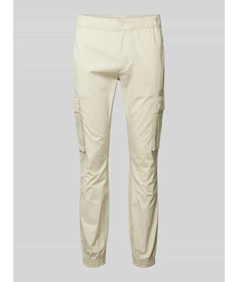 obrazek 1 Spodnie cargo o kroju skinny fit z naszywką z logo