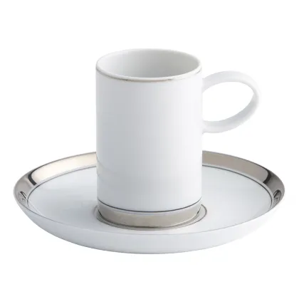 Zdjęcie Porcelanowa filiżanka do kawy ze spodkiem z wyjątkowej kolekcji Domo Platinium - Vista Alegre