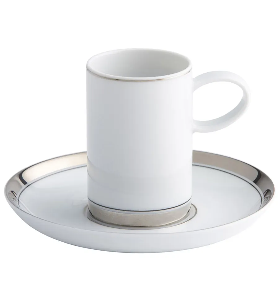 obrazek 1 Porcelanowa filiżanka do kawy ze spodkiem z wyjątkowej kolekcji Domo Platinium - Vista Alegre