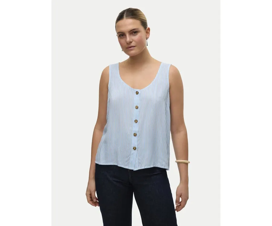 obrazek 1 Vero Moda Top Bumpy 10325830 Błękitny Standard Fit