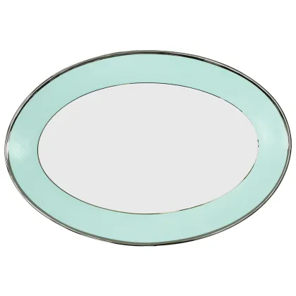 Zdjęcie Stylowy duży porcelanowy półmisek z kolekcji Ethereal Blue - Porcel