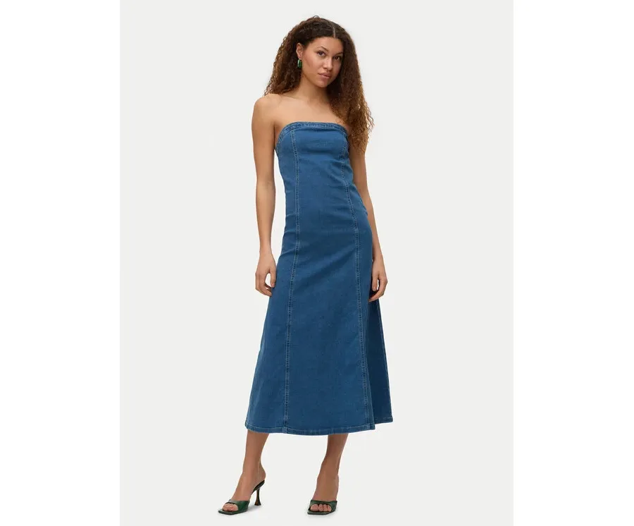 obrazek 1 Vero Moda Sukienka jeansowa Ailey 10328202 Niebieski Regular Fit