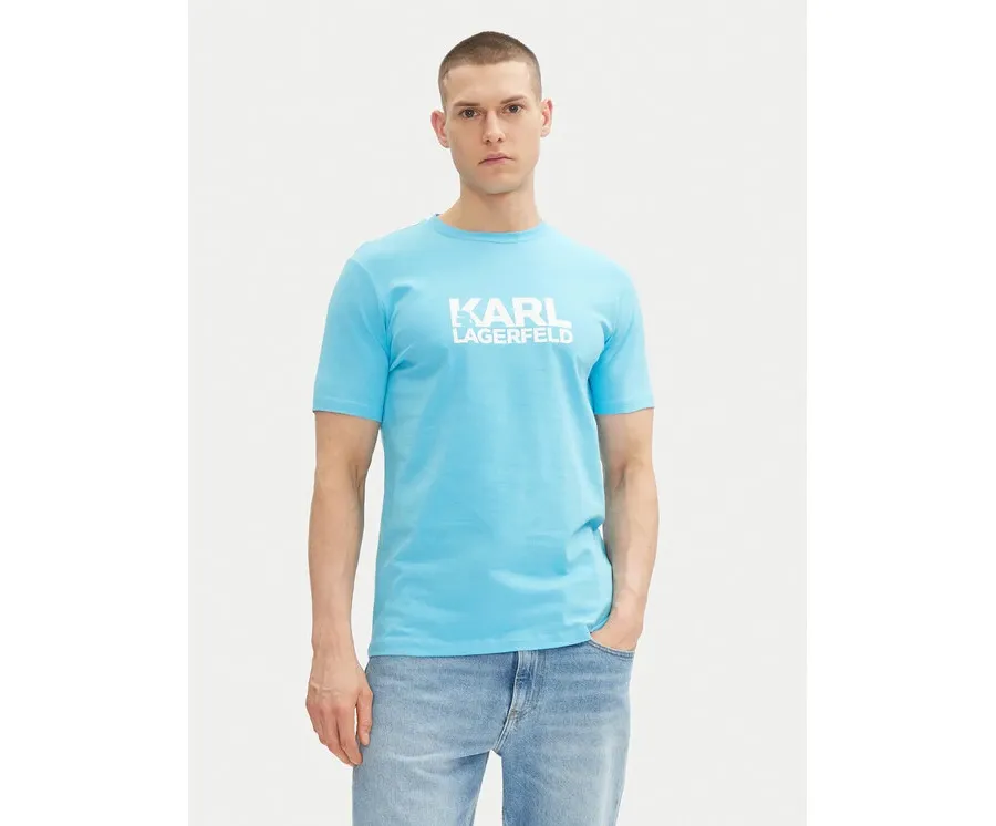 obrazek 1 KARL LAGERFELD T-Shirt 755087 552235 Błękitny Regular Fit