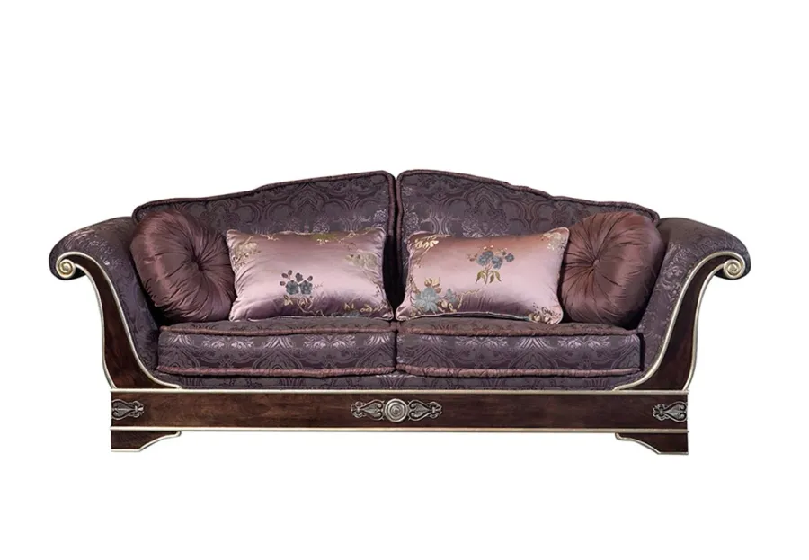 obrazek 1 Gustowna sofa ROYAL - fiolet, czekolada i srebro - Collecion Alexandra